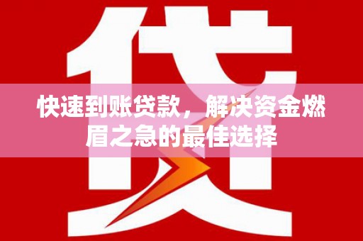 通山快速到账贷款，解决资金燃眉之急的最佳选择