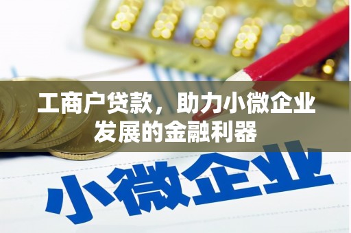 通山工商户贷款,助力小微企业发展的金融利器 通山工商户贷款,助力小微企业发展的金融利器