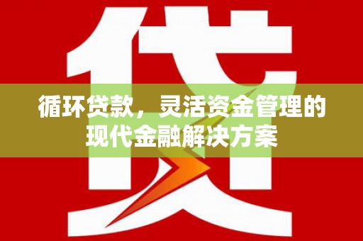 通山循环贷款，灵活资金管理的现代金融解决方案