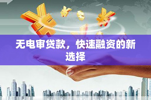 通山无电审贷款，快速融资的新选择