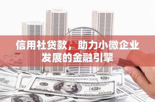 通山信用社贷款，助力小微企业发展的金融引擎