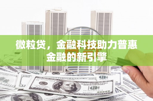 通山微粒贷，金融科技助力普惠金融的新引擎