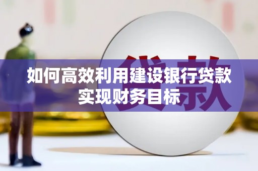 通山如何高效利用建设银行贷款实现财务目标