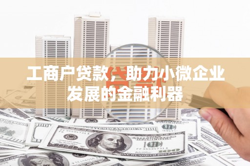 通山工商户贷款，助力小微企业发展的金融利器