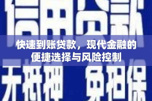 通山快速到账贷款，现代金融的便捷选择与风险控制