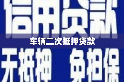 通山车辆二次抵押贷款