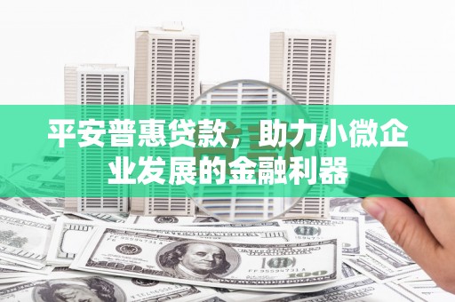 通山平安普惠贷款，助力小微企业发展的金融利器