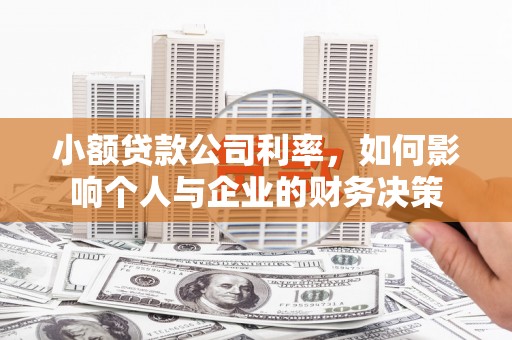 通山小额贷款公司利率，如何影响个人与企业的财务决策