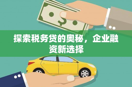 通山探索税务贷的奥秘，企业融资新选择