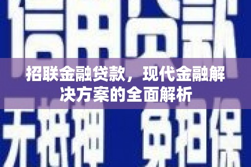 通山招联金融贷款，现代金融解决方案的全面解析