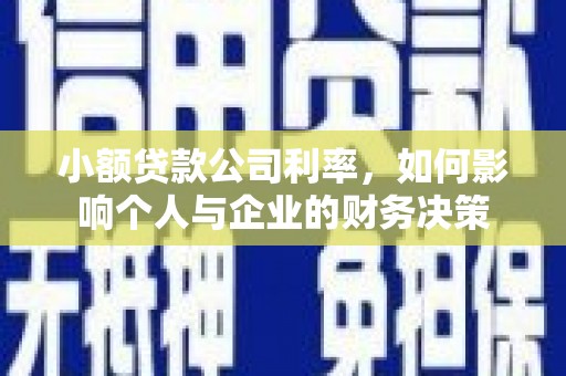 通山小额贷款公司利率，如何影响个人与企业的财务决策