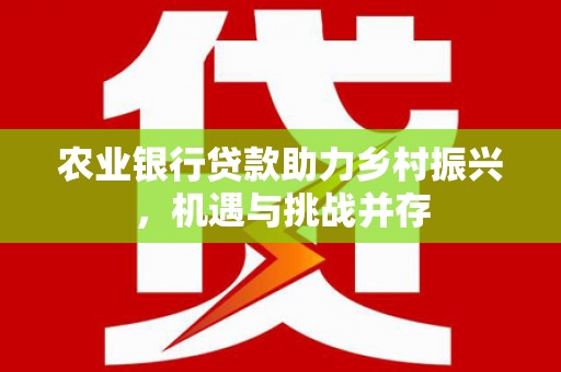 通山农业银行贷款助力乡村振兴，机遇与挑战并存