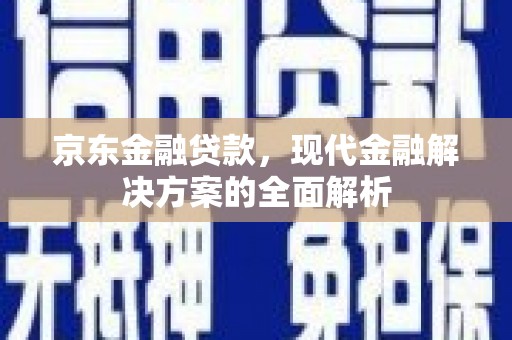 通山京东金融贷款，现代金融解决方案的全面解析