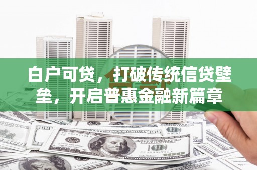 通山白户可贷，打破传统信贷壁垒，开启普惠金融新篇章