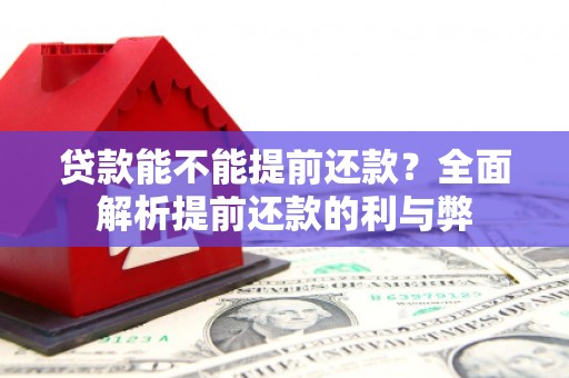 通山贷款能不能提前还款？全面解析提前还款的利与弊