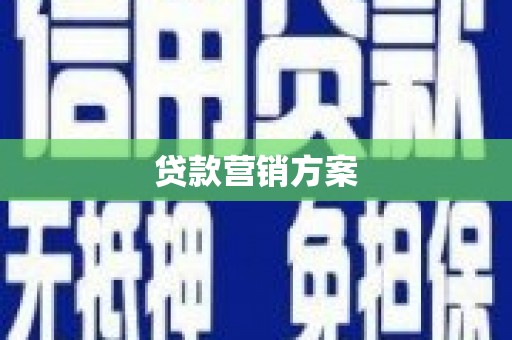 通山贷款营销方案